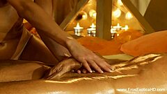 Handjob Massage for Arab Brunette Lover with Intimate Oral and Exotic Interracial Anal Assfucking