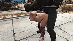 mutant battles fierce woman in intense showdown