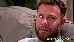 natural busty 18+ with hairy pussy sucks and fucks huge dick hard on couch seth gamble