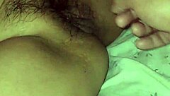 Brunette Wife Reveals Hairy Pussy Beaver