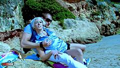 French whore Milky Cooper get fucked in ass at beach, oh yeah.