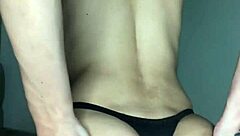 Nerdy Latina transsexual enjoys solo play in intriguing encounter