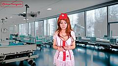 hey, this naughty nurse does perverted things in front of her patient - joi solo girl