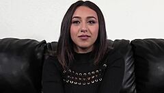 why does big titty brunette corra get fucked hard with toys and facial in her first intriguing casting session