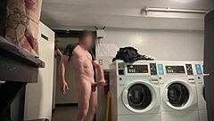 Public Nudity Stroke Session With Muscular Bodybuilder Almost Caught Outdoors