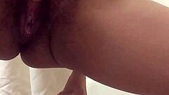 How does rubbing my gaping hairy pussy feel until I squirt? asks Juicemyanal during solo anal masturbation.