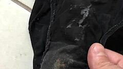 Placing Cock On Girlfriend's Dirty Panties For Naughty Fun