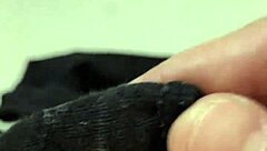 Placing Cock On Girlfriend's Dirty Panties For Naughty Fun