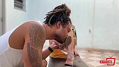 I feel so aroused as this latina uses her feet for a hot footjob leaving me covered in cum