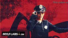 my lesson as policewoman with two young lovers about authority and school attendance