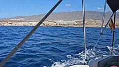 huge tits couple unleashes cumshot in outdoor homemade blowjob action