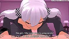 story of fellatio domination delivered by a smug anime girl in asian hentai style