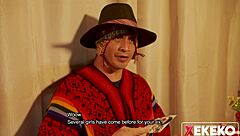 Peruvian milf is tricked by fake healer and ends up with creampie.