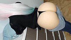 hey, are you showing me your big virgin ass in jeans, lifting it for my huge thick cock eager for anal sex over 18?