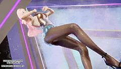 What if Seraphine dances sexy in League of Legends hentai style?