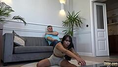 gorgeous horny nymphet helps old guy relax by riding cowgirl and getting wet pussy licked for orgasm