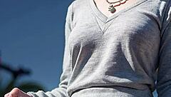 blonde and brunette japanese girls reveal panties under skirt in upskirt tease