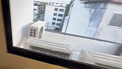 horny colombian milf lets ebony cock touch her under black panties