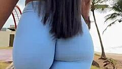 Morning walk for fans of leggings and tight gym clothes with my VIP full of sensual videos and photos