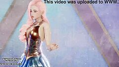 What if Seraphine dances sexy in League of Legends hentai style?