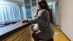 Hey, Why Don't You Catch Me in the Kitchen Before Guests Arrive for Blowjob and Kissing?