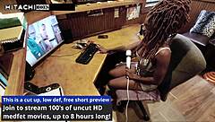 Descriptive Scene Of Tattooed Beauty Moaning With Vibrator In Lingerie Solo