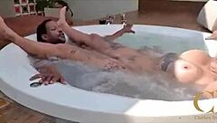 Hydro Scene with Melissa Devassa Features Sensual Brazilian Milf Riding Cock by Pool