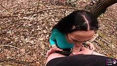 Hey, this dirtbike ride turned into wild outdoor blowjob and cumshot action with my girlfriend!