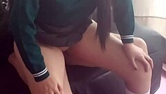 Hey, this naive innocent Mexican student teen gets her tight ass pounded doggystyle by neighbor in homemade uniform fuck