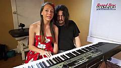 Brunette Coed Cloe Sucks Cock and Gets Twat Fucked Deep with Jizz