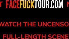 Whoa, check out this tattooed blonde with epic throat skills on a massive cock!