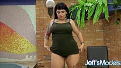 Curvy Latina BBW Alana Kralissa Spreads Legs for Machine Toy Fucking Her Big Ass and Natural Tits
