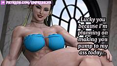 Dialogic hentai joi 4 min challenge, big ass worshiper femdom humiliation worship!