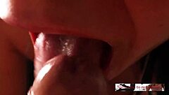 Can you handle this close-up blowjob with tons of cum from our amateur couple?