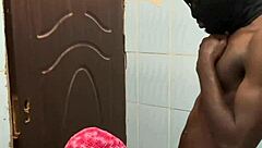 bent her against the wall in the bathroom for some curvy amateur flashing action