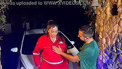 hey pregnant mechanic, take this sausage instead of payment... part 1 with wet blowjob action!