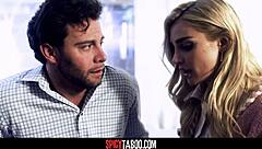 Gorgeous Blonde Babe Gets Rough Doggystyle Sex and Creampie in Her Pussy