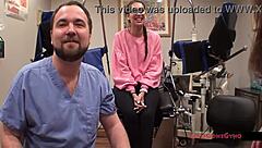 i feel so humiliated as nurse kitty catherine fingers me in tampa university physical with gloves