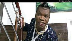 African Group Licking Big Ass In 3some