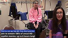 i feel so humiliated as nurse kitty catherine fingers me in tampa university physical with gloves