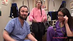 i feel so humiliated as nurse kitty catherine fingers me in tampa university physical with gloves