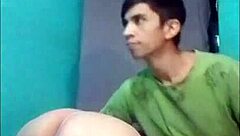 Intense Latina amateur bends over in thong panties as partner fingers and doggystyles her on webcam