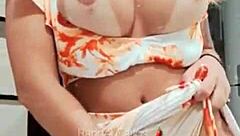 latina teases with big pussy lips and juicy tits in homemade clip