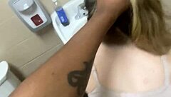 i'm getting used roughly in the public bathroom