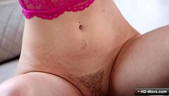 Blonde Teen in Pink Lingerie Gets Shaved Pussy Licked and Fucked Hard