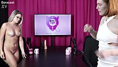 Blonde Brazilian tempts with see-through lingerie during tantric massage leading to glamorous group swingers play