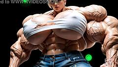 Witness Massive Muscle Growth As Tall Buff Bodybuilder Abigail Arcane Hits Huge Fetish Heights