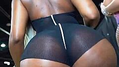 Big ass curvy babe riding cowgirl style with tits bouncing