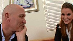 Ceo tempts office worker into cum swallowing creampie with ass licking in high definition