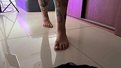 Finding curly long-haired stepsister smelling dirty underwear leads to forcing her smell cock and fuck hard